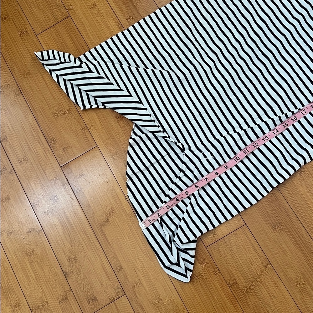 Frank and Eileen Tee Lab Striped Asymmetrical Hem Tank Dress White Black Stripe - Picture 10 of 10